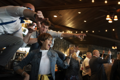 Supporters fill the bar and patio at Prime at Saratoga National Golf Course for Shaken & Stirred, a fundraised for UPH May 16, 2019.
