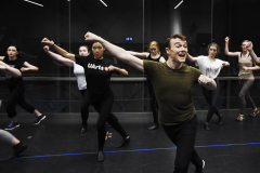 Kenny Francoeur, dance captain from The Book of Mormon, teaches a dance master class in the dance studio of The Addy at Proctors Saturday, May 18, 2019. The School of the Performing Arts’ Broadway Master Class Series offers the exclusive opportunity for professional–level training for career development.